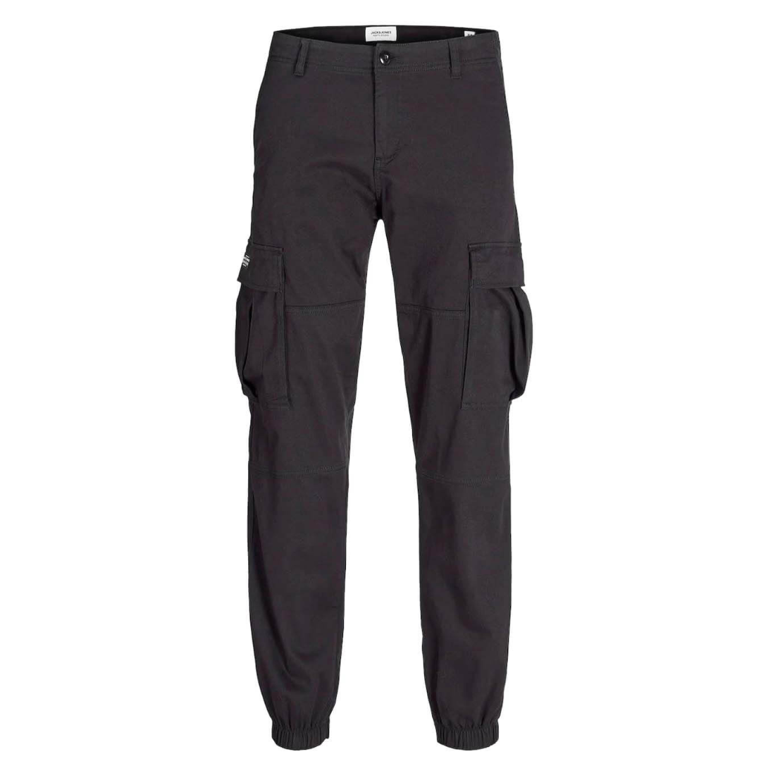 J&J Crne Muške Pantalone JPSTKANE JONNIE CUFFED CARGO